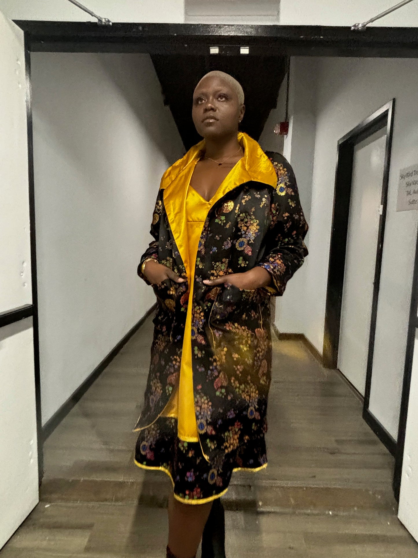 Oversized Japanese-Inspired Brocade Jacket