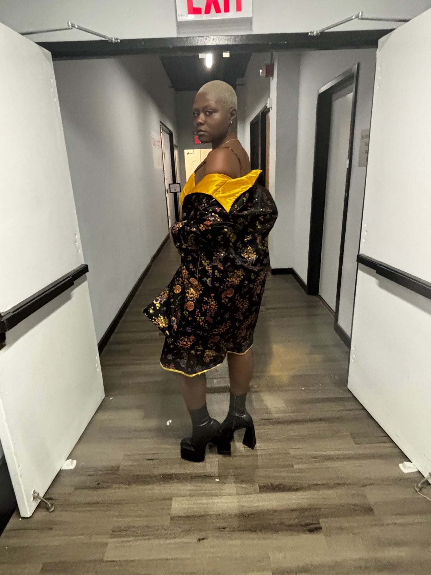 Oversized Japanese-Inspired Brocade Jacket