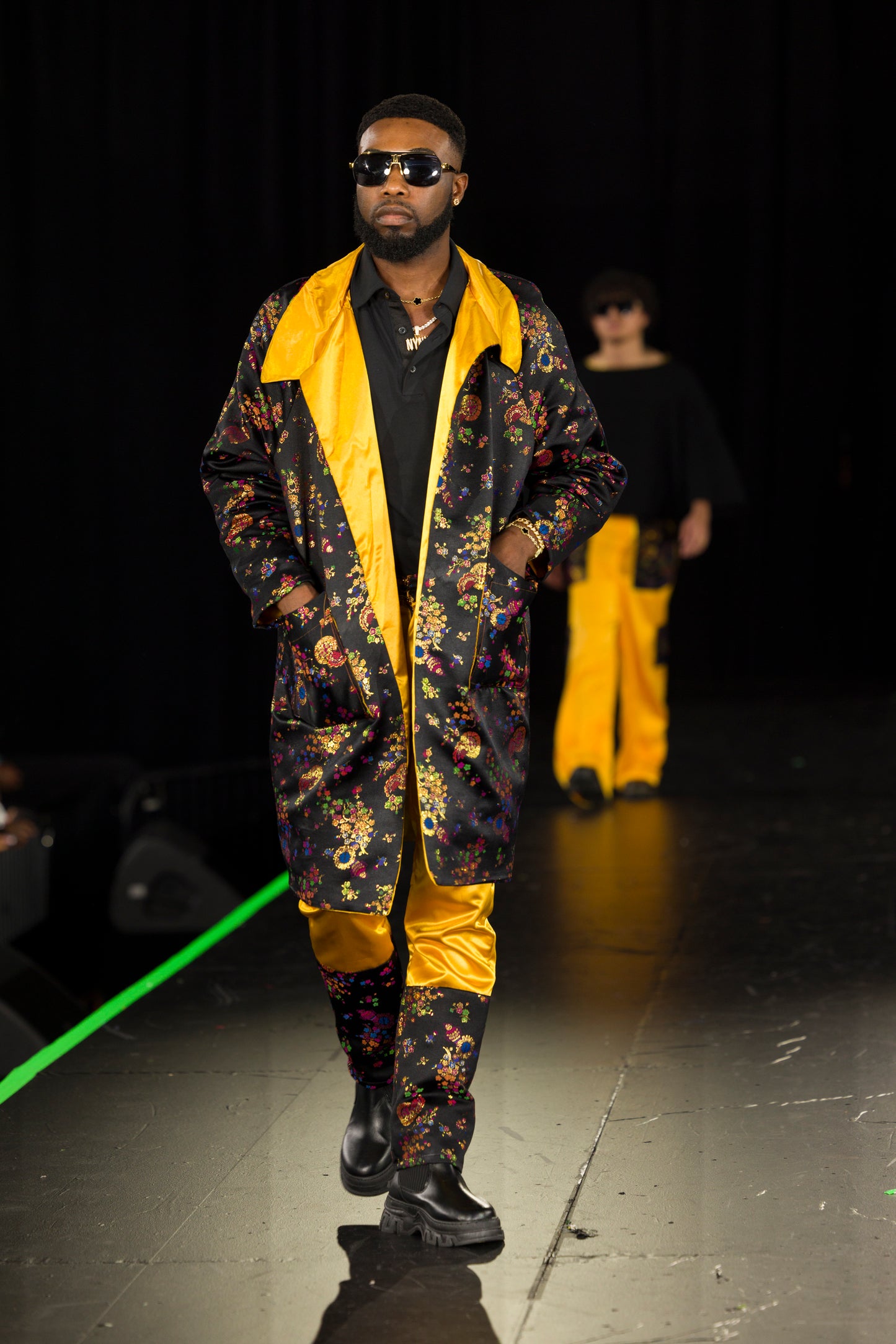Oversized Japanese-Inspired Brocade Jacket