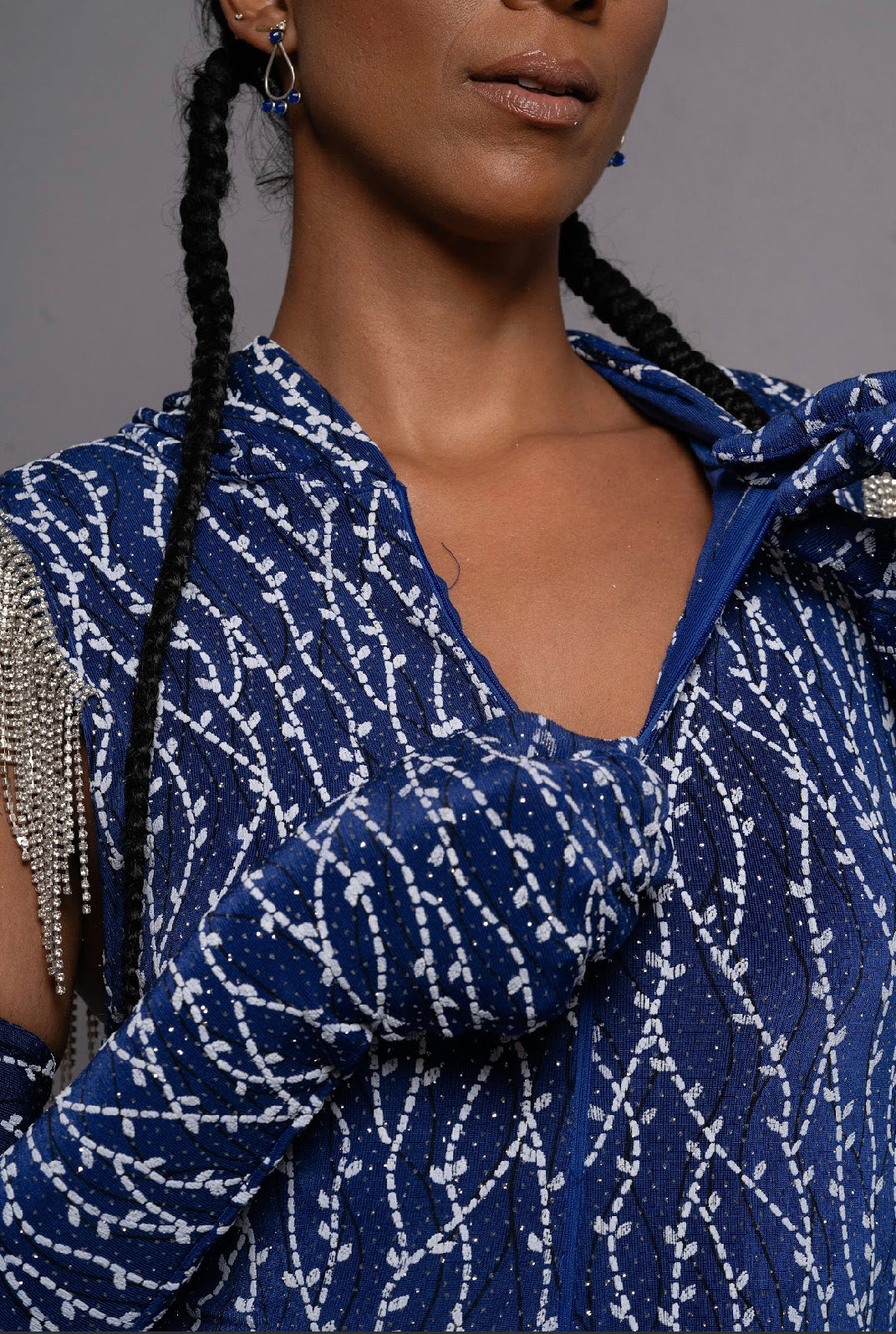 Elvi Goddess Fringe Stirrup Bodysuit